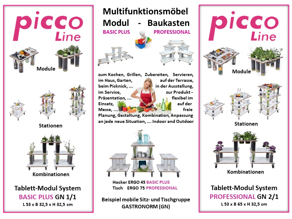Tablett-Modul System BASIC - PROFESSIONAL Uebersicht